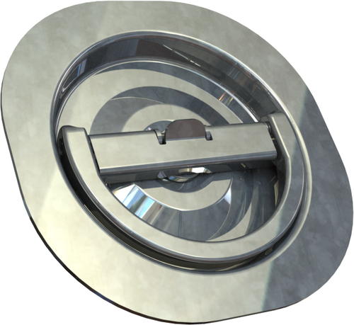 Easy Grab Handle, Large Square Profile, Stainless Steel, Counter Clockwise, Non-Locking, 39 Mm Drive